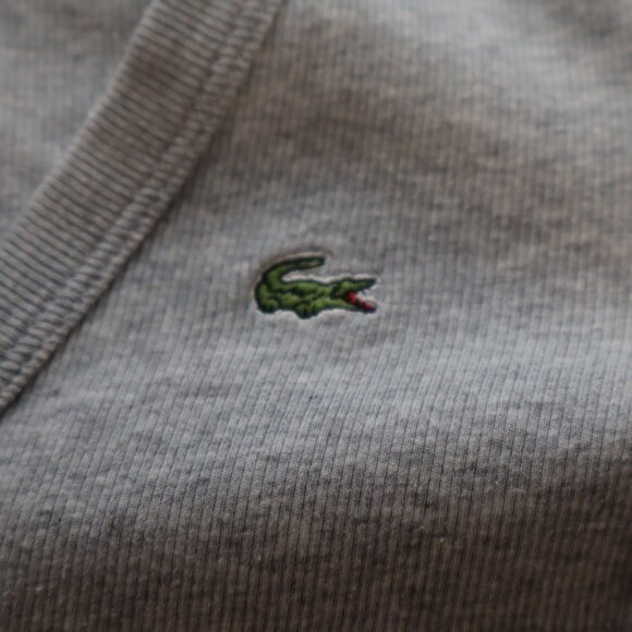 Lacoste Women's Ribbed Knit Lightweight Cotton Blend Cardigan Size EU42 US L EUC - Picture 4 of 9